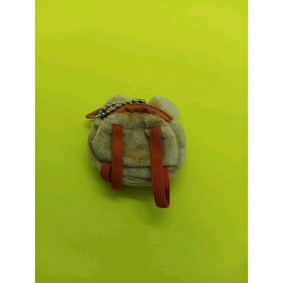 Nontan Kuma- San bear ( Picture Book ) Mini back pack pouch With Zipper Keychain - Picture 2 of 6